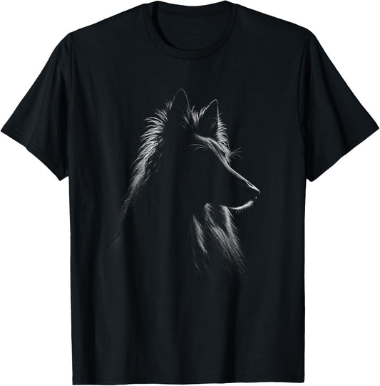 Belgian Tervuren Dog Face Art Design T-Shirt