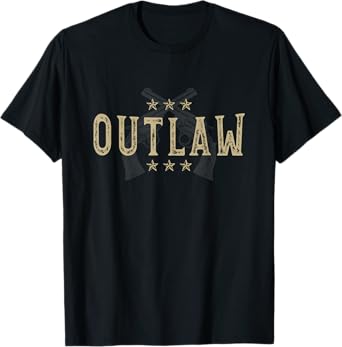 Vintage Outlaw Pistol Western Style T-Shirt T-Shirt