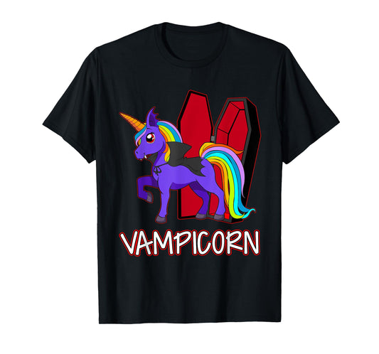 Unicorn Vampire Vampicorn Cute Women Halloween Party T-Shirt