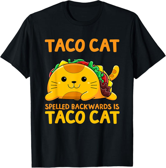 Tacocat Spelled Backwards Shirt Taco Cat Cinco De Mayo T-Shirt