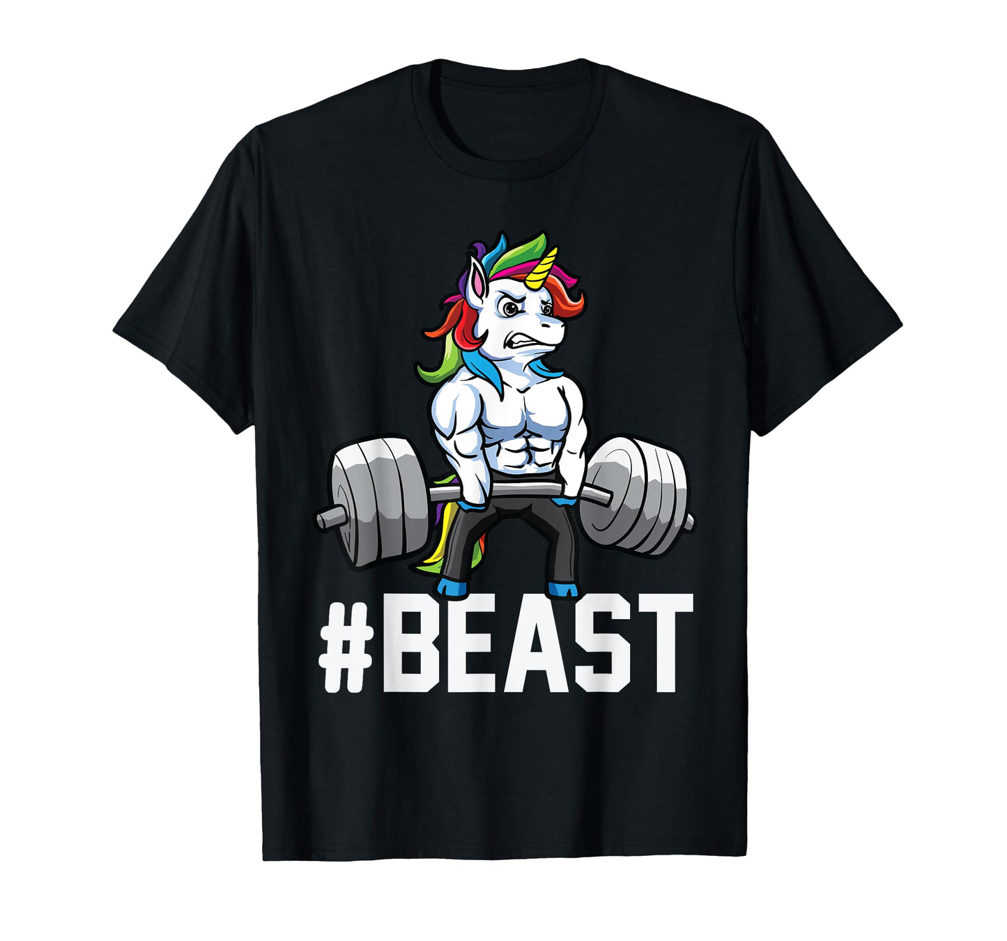 Unicorn Deadlift Beast Weightlifting Graphic Getting Strong T-Shirt