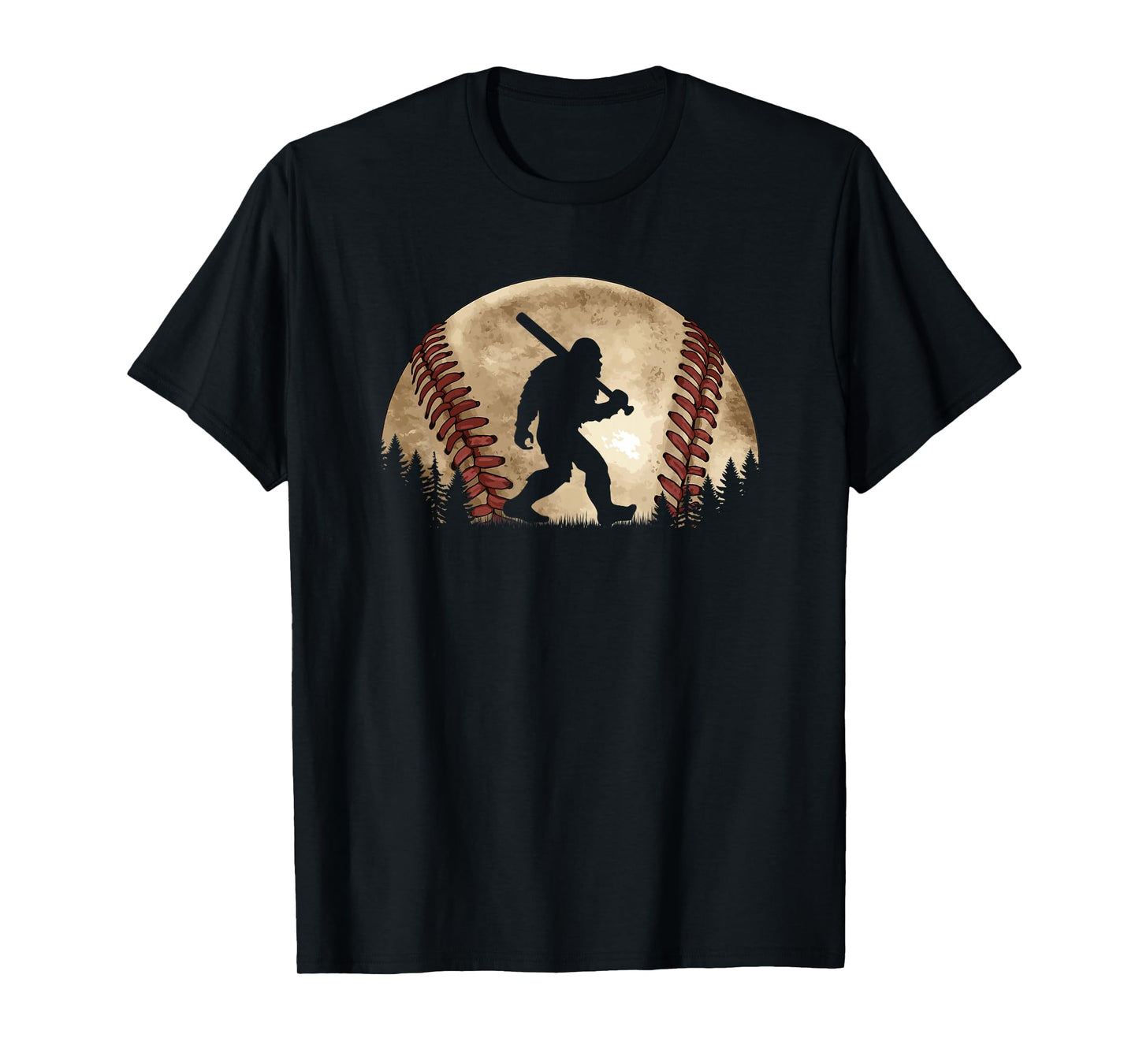Funny Bigfoot Baseball Sasquatch T-Shirt