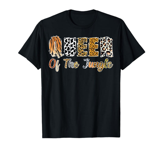 Queen Of The Jungle Birthday Zoo Safari Jungle Animal Family T-Shirt