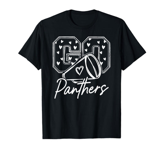 Go Cheer Panthers High School Spirit Team Back to School T-Shirt