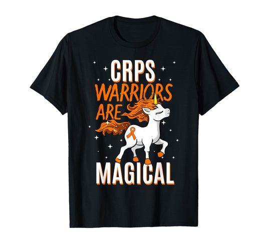 CRPS Warrior Magical Unicorn Orange Ribbon Causalgia RSD T-Shirt