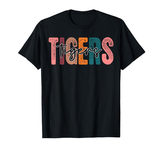 Tigers School Sports Fan Team Spirit T-Shirt