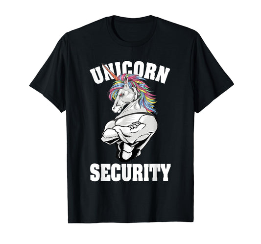 Unicorn Security Funny Costume Police Men Women Kids T-Shirt