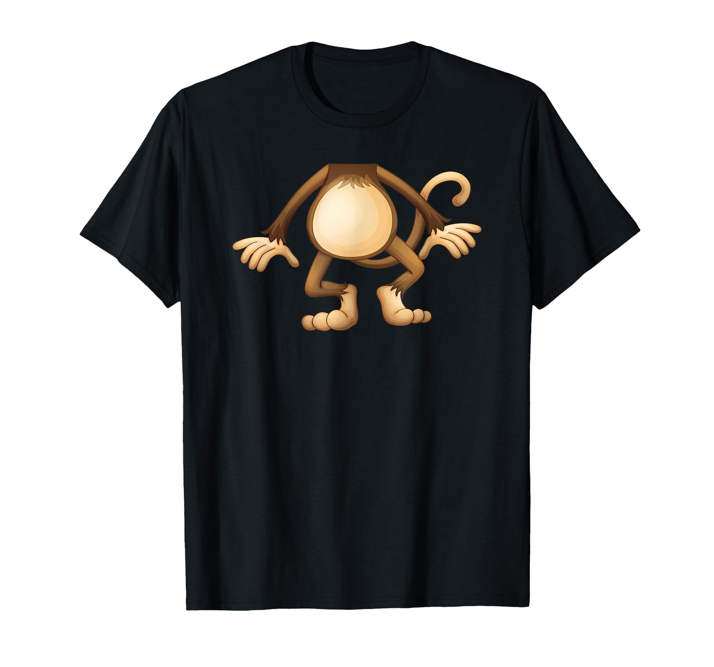 Headless Monkey Lazy DIY Halloween Costume Funny Animal Body T-Shirt
