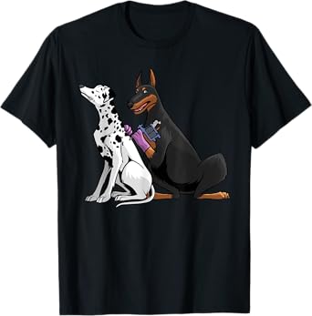 Cool Tattoo Artist For Men Women Kids Dalmatian Doberman Dog T-Shirt