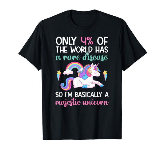 Rare Disease Warrior Unicorn Rare Disease Awareness T-Shirt