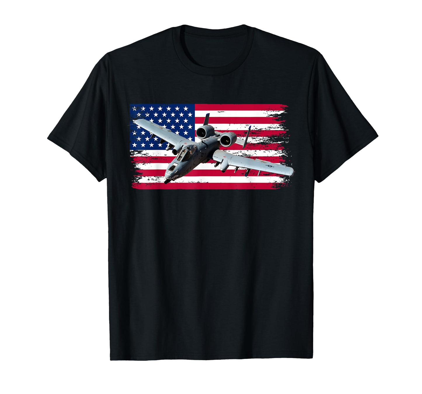 A-10 Warthog Airplane American Flag Thunderbird A10 T-Shirt