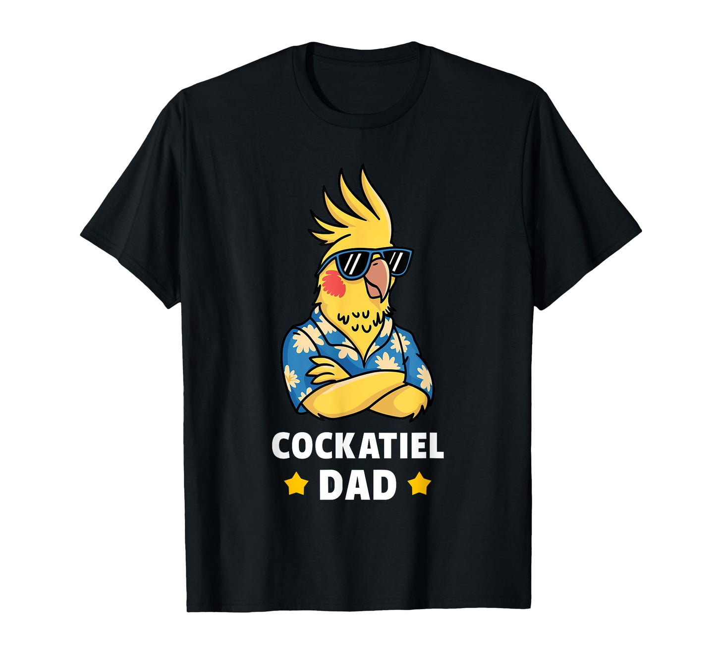 Cockatiel Art For Men Father Cockatoo Bird Cockatiel Lover T-Shirt
