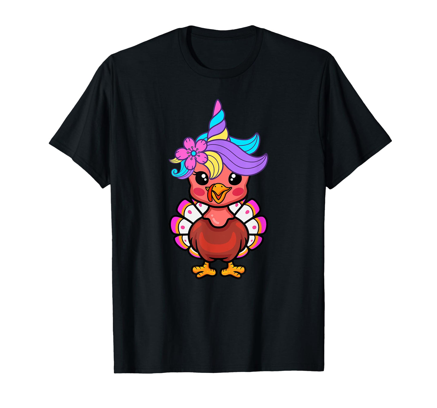 Cute Unicorn Funny Baby Turkey Thanksgiving Day T-Shirt