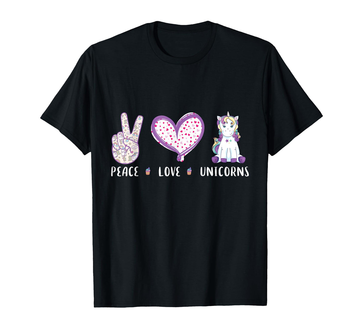 peace love Unicorns gifts for kids girls boys women T-Shirt