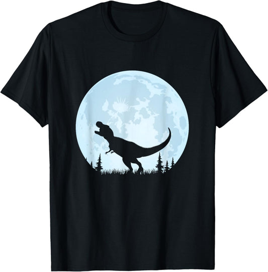 Dinosaur Moonlight Adventure Graphic for Dino Lovers T-Shirt