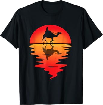 Camel Vintage Sunset Camel Ride Arabian Camel Animal T-Shirt