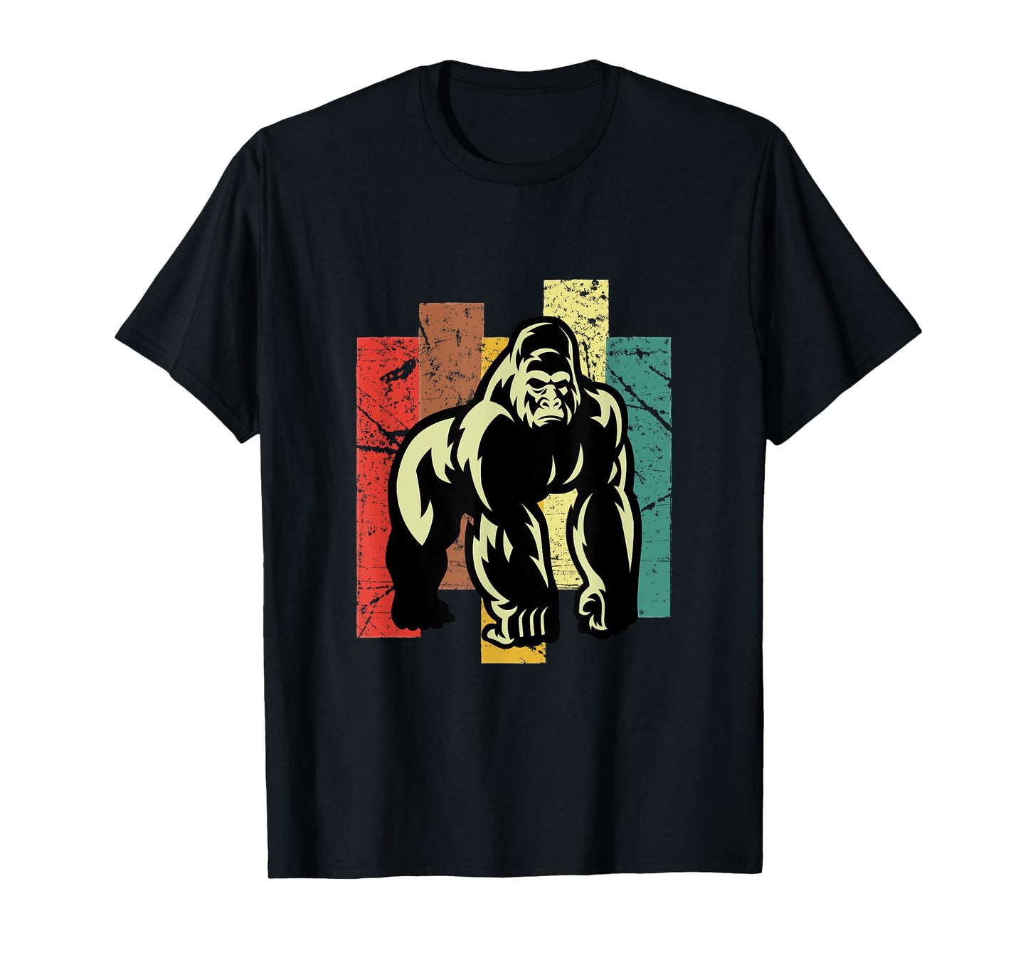 Gorilla Shirt Retro 70s Vintage Animal Lover Art Tshirt T-Shirt