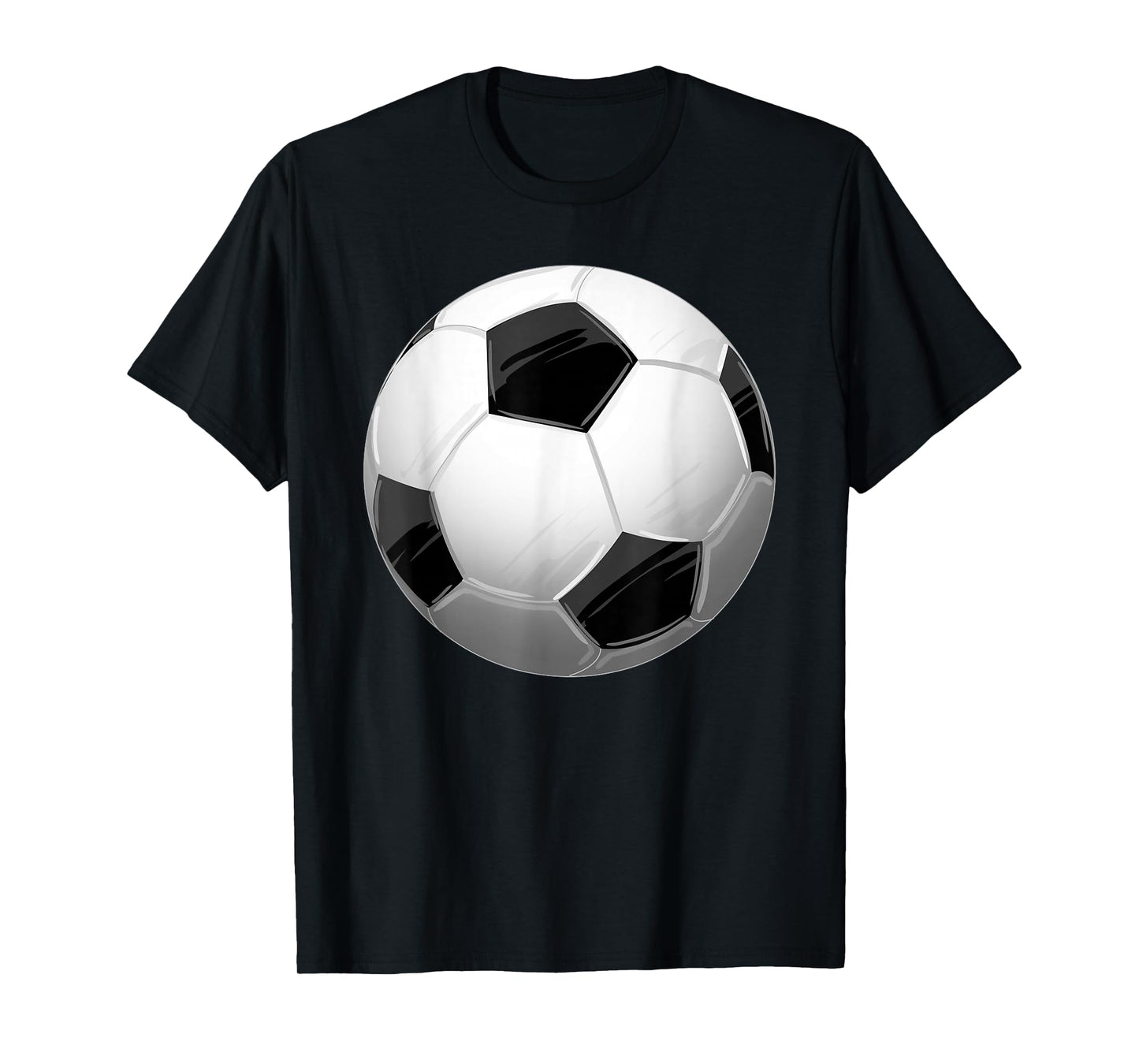 Black White Soccer Ball Cool Sports Football Player Gift T-Shirt