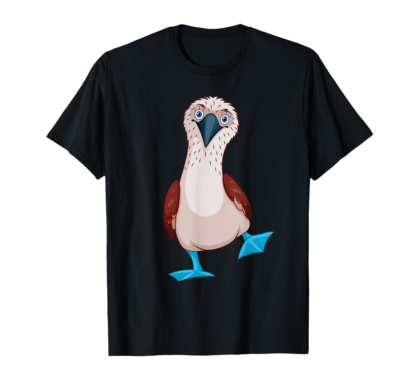 Dancing Booby Blue-Footed Booby Sea Bird Blue Feet Drawing T-Shirt