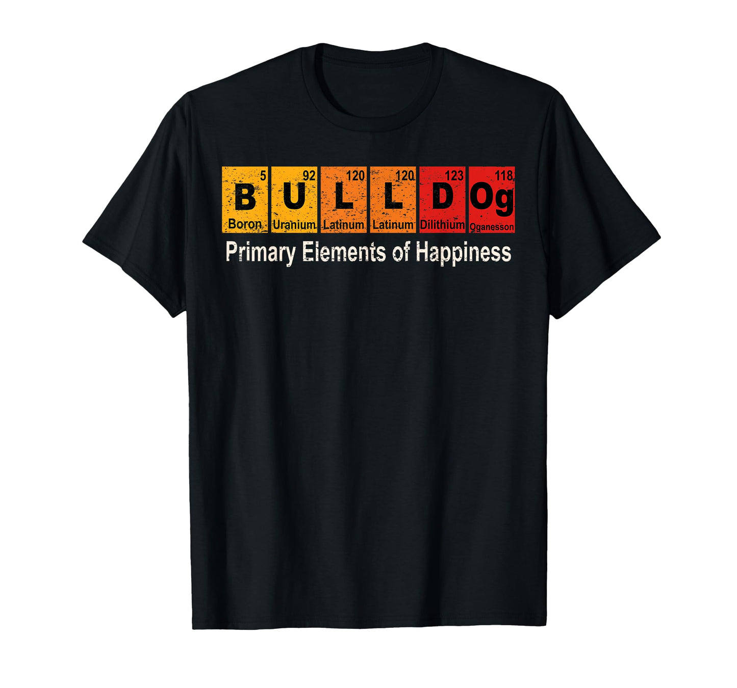 Vintage Bulldog Science Teacher Funny Periodic Table Retro T-Shirt