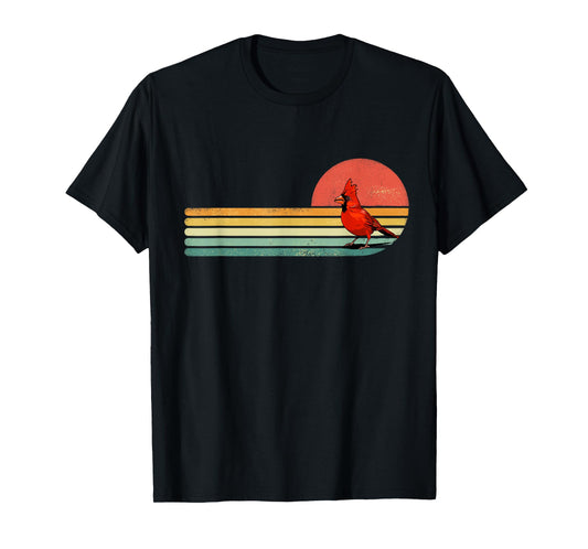Retro Northern Cardinal Bird Shirt Animal Bird Lover Birder T-Shirt