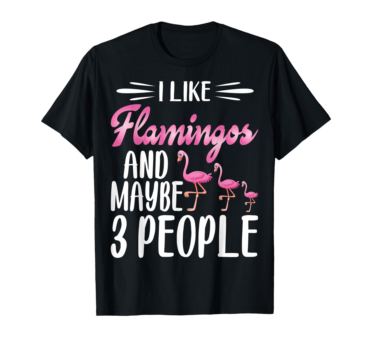 I Like Flamingos and Maybe 3 People | Flamingo Lover T-Shirt