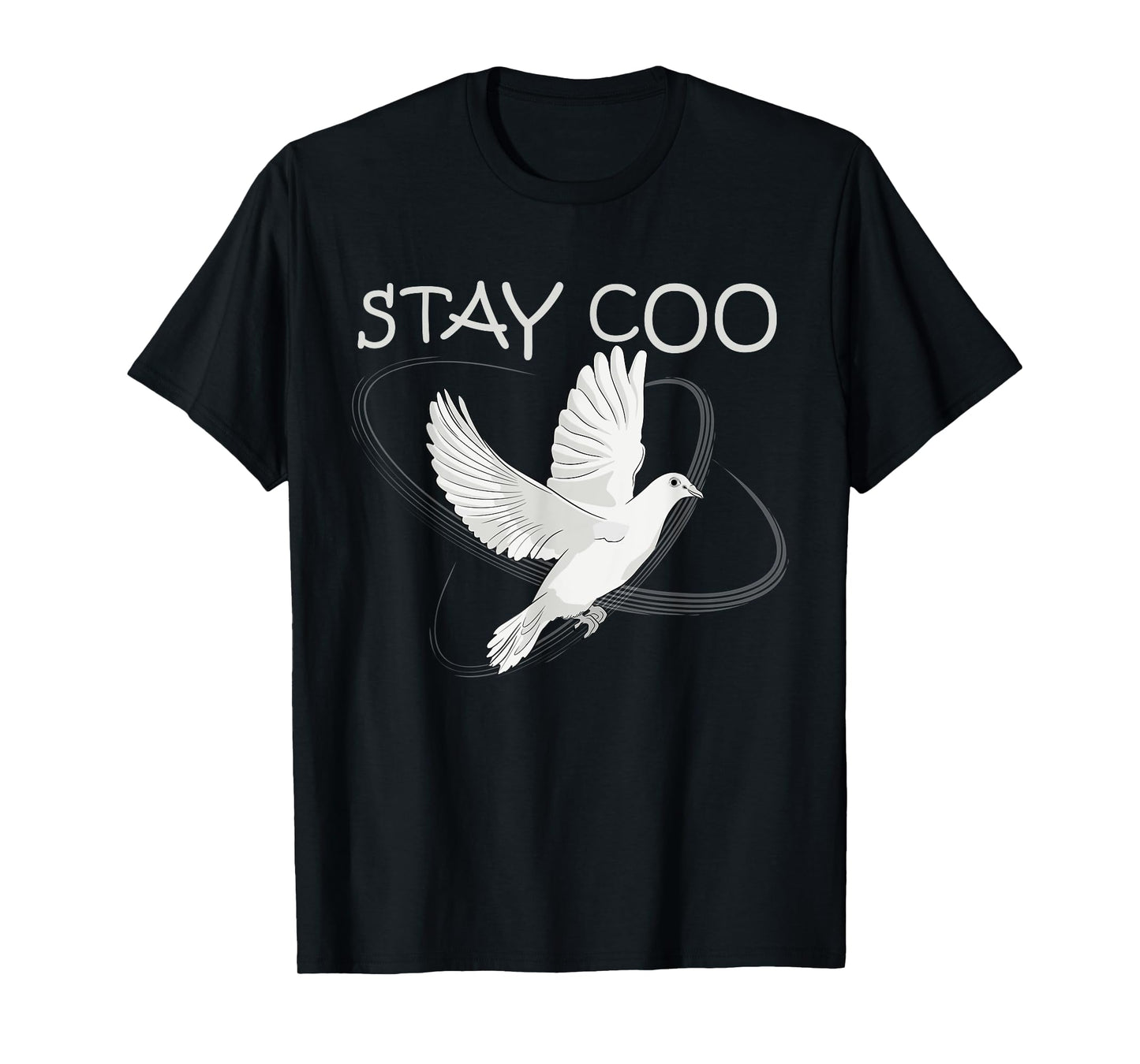 Stay Coo Funny White Pigeon Pun for Bird Lovers Birdwatcher T-Shirt