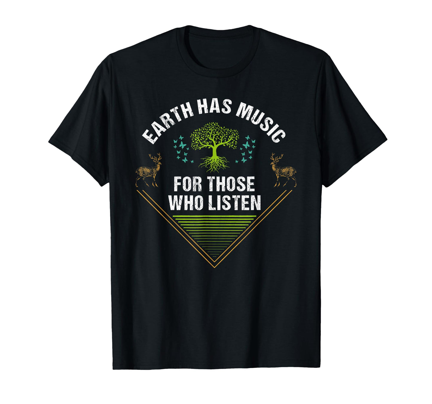 Walk with Nature Earth Music Hiking Themed Outdoor T-Shirt