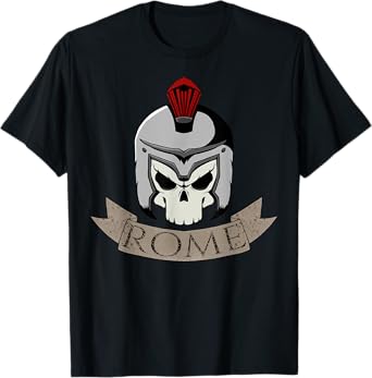 Cool Antique Rome Warrior Helmet Skeleton T Shirt Men Women T-Shirt