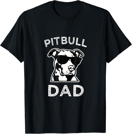 Proud-Pitbull-Dad Men's Pit-Bull-Dog Shirt funny Pittie T-Shirt