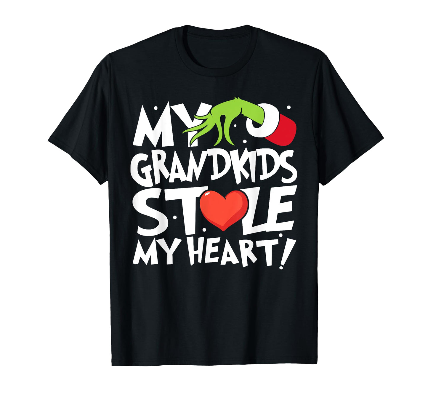 Vintage My Grandkids Stole My Christmas Heart Grandma Xmas T-Shirt