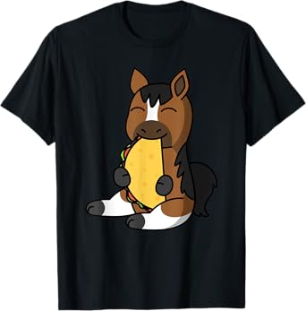 Horse Eating A Taco Pet T-Shirt