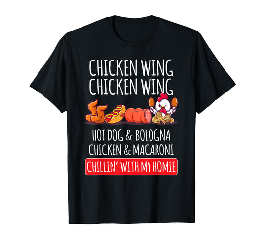 Chicken Wing Chicken Wing Hot Dog And Bologna T-Shirt