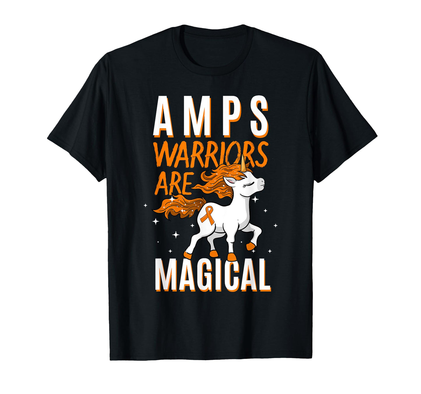 AMPS Warrior Amplified Pain Syndrome Awareness Unicorn Lover T-Shirt
