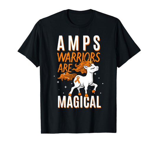 AMPS Warrior Amplified Pain Syndrome Awareness Unicorn Lover T-Shirt