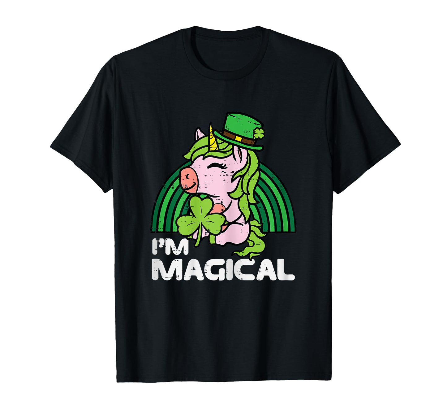 St Patricks Day Unicorn Im Magical Irish Girls Kids Toddlers T-Shirt
