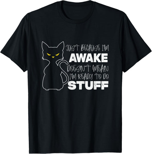 Cat Lover Lazy Graphic for Women Men Girls Boys Kids Cats T-Shirt