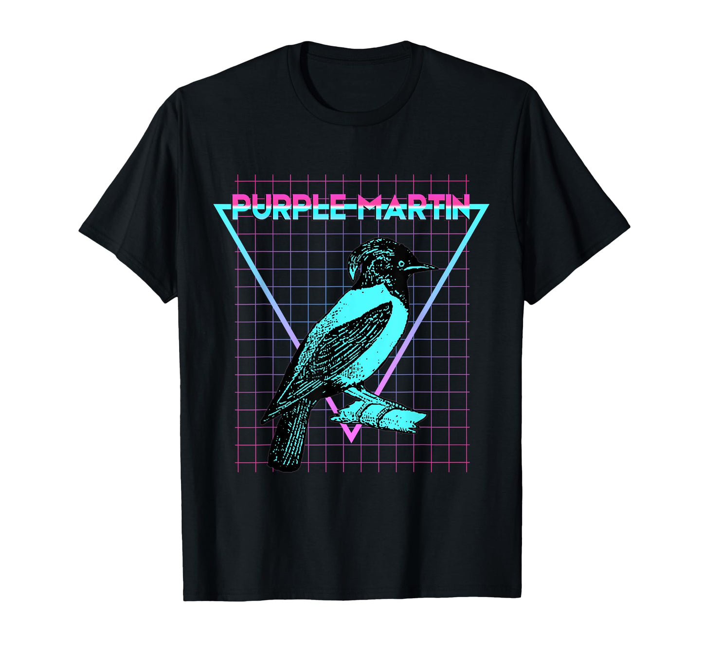 Purple Martin Bird Aesthetic Retro Bird Lover T-Shirt