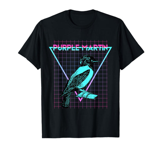 Purple Martin Bird Aesthetic Retro Bird Lover T-Shirt