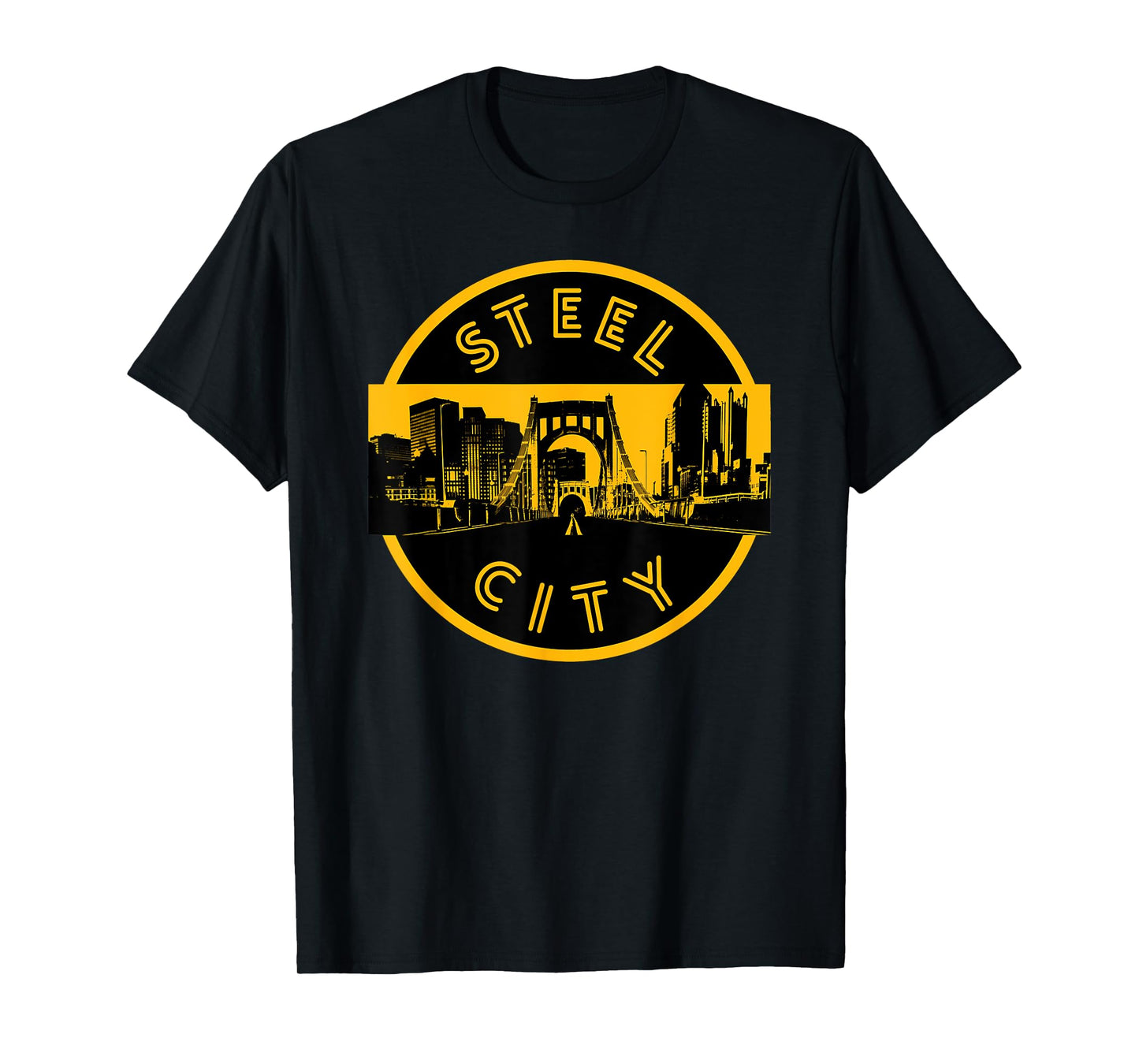 Pittsburgh Steel City Retro Skyline Bridge Pride T-Shirt
