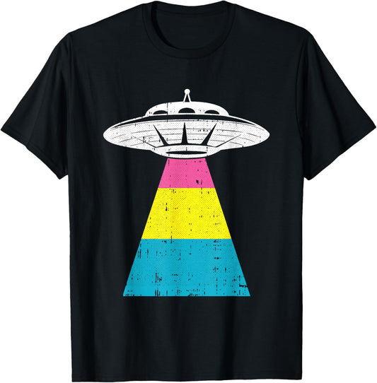 Alien Abduction Pansexual Pride LGBT-Q UFO Proud Pan Ally T-Shirt