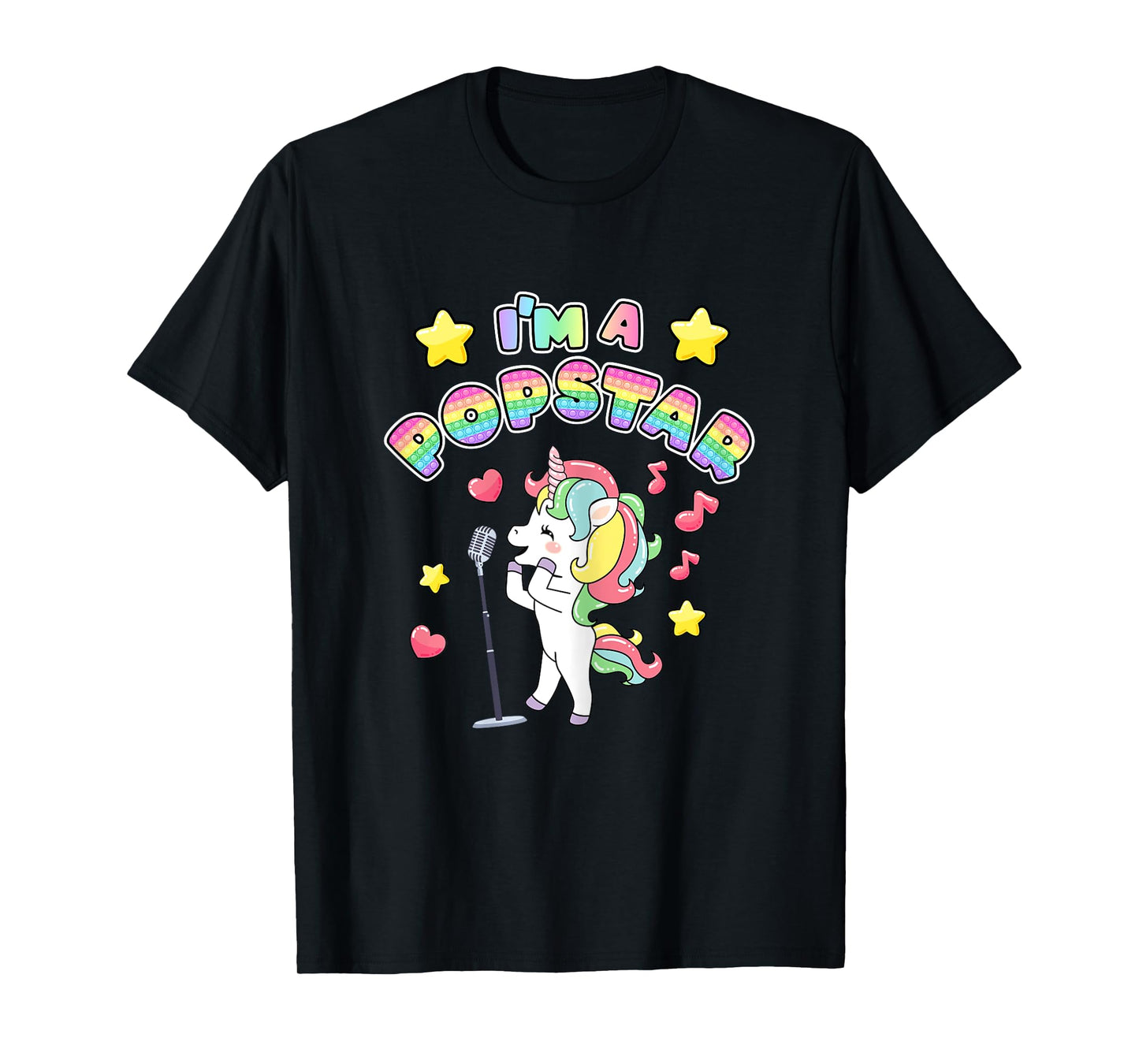 I'm A Popstar Happy Singing Unicorn Popstar T-Shirt