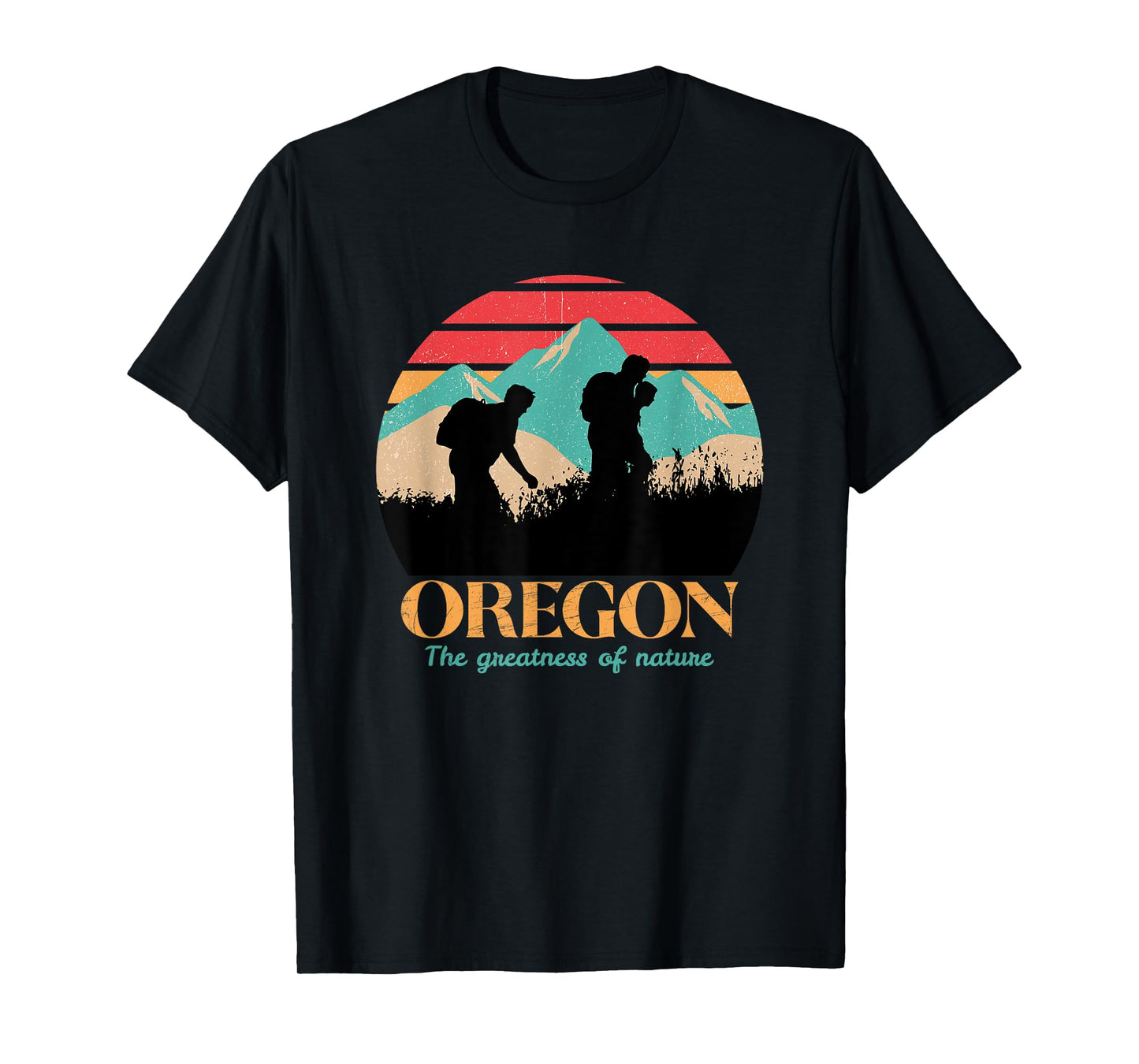 Oregon Hiking Mountains - Retro Aesthetic Design - Classic T-Shirt