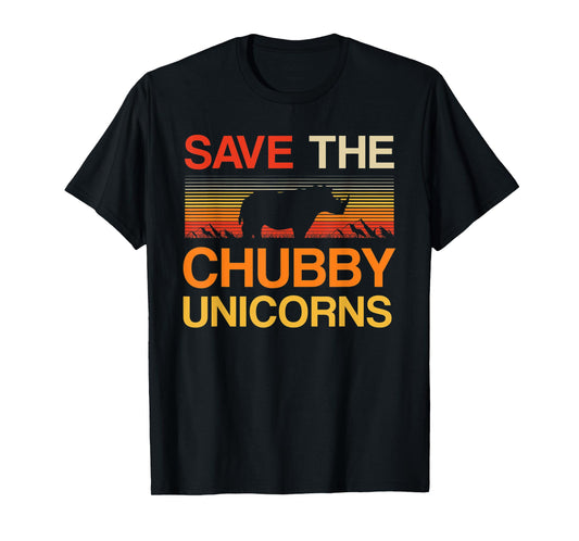Novelty Save The Chubby Unicorn Tee T-Shirt