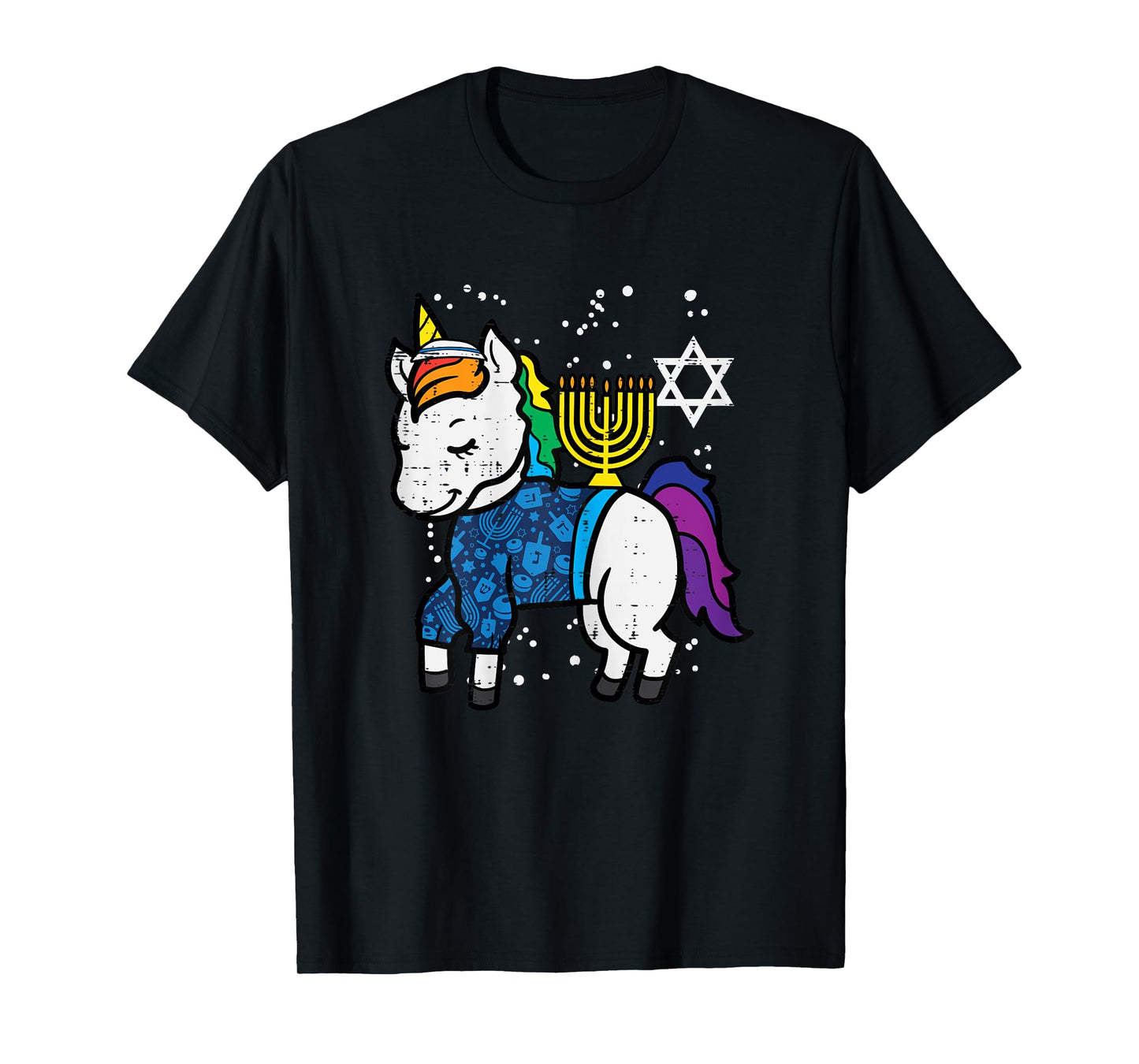 Jew Unicorn Hanukkah Chanukah Jewish Girls Kids Toddler T-Shirt