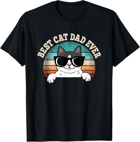 Best Cat Dad Ever Cat Lover Cat Owner Men T-Shirt