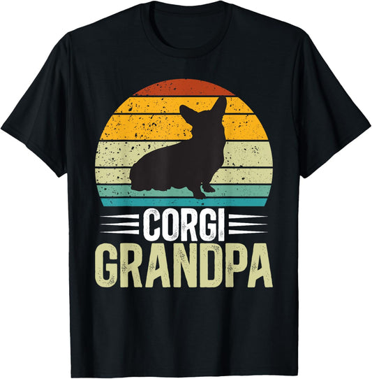Corgi Grandpa Of A Corgi Retro Corgi Grandfather T-Shirt