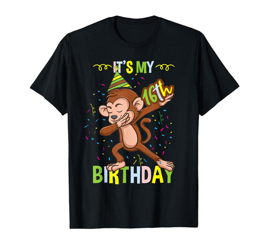 Its My 16th Birthday Monkey T-Shirt