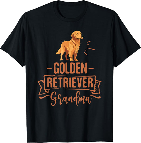 Dog Golden Retriever Grandma Vintage Golden Retriever Mom T-Shirt