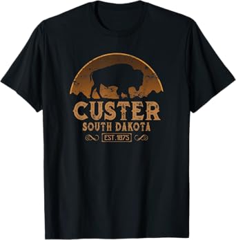 Custer South Dakota SD Buffalo T-Shirt